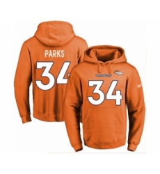 Football Mens Denver Broncos 34 Will Parks Orange Name Number Pullover Hoodie Football Mens Denver Broncos 34 Will Parks Orange Name Number Pullover Hoodie