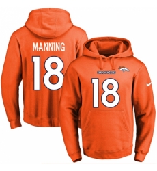 NFL Mens Nike Denver Broncos 18 Peyton Manning Orange Name Number Pullover Hoodie NFL Mens Nike Denver Broncos 18 Peyton Manning Orange Name Number Pullover Hoodie