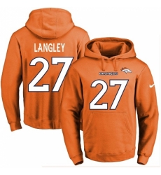 NFL Mens Nike Denver Broncos 27 Brendan Langley Orange Name Number Pullover Hoodie NFL Mens Nike Denver Broncos 27 Brendan Langley Orange Name Number Pullover Hoodie