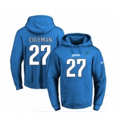 Football Mens Detroit Lions 27 Justin Coleman Blue Name Number Pullover Hoodie Football Mens Detroit Lions 27 Justin Coleman Blue Name Number Pullover Hoodie