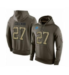 Football Mens Detroit Lions 27 Justin Coleman Green Salute To Service Pullover Hoodie Football Mens Detroit Lions 27 Justin Coleman Green Salute To Service Pullover Hoodie