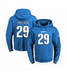 Football Mens Detroit Lions 29 Rashaan Melvin Blue Name Number Pullover Hoodie Football Mens Detroit Lions 29 Rashaan Melvin Blue Name Number Pullover Hoodie