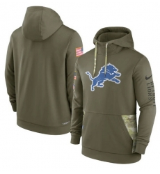Men Detroit Lions 2022 Olive Salute To Service Therma Performance Pullover Hoodie Men Detroit Lions 2022 Olive Salute To Service Therma Performance Pullover Hoodie