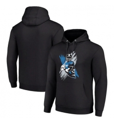 Men Starter Black Detroit Lions Player X Fleece Pullover Hoodie Men Starter Black Detroit Lions Player X Fleece Pullover Hoodie