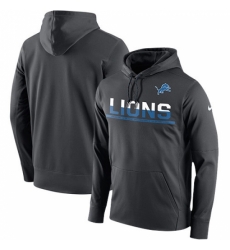 NFL Mens Detroit Lions Nike Anthracite Sideline Circuit Pullover Performance Hoodie NFL Mens Detroit Lions Nike Anthracite Sideline Circuit Pullover Performance Hoodie