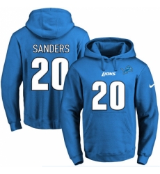 NFL Mens Nike Detroit Lions 20 Barry Sanders Blue Name Number Pullover Hoodie NFL Mens Nike Detroit Lions 20 Barry Sanders Blue Name Number Pullover Hoodie