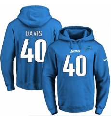 NFL Mens Nike Detroit Lions 40 Jarrad Davis Blue Name Number Pullover Hoodie NFL Mens Nike Detroit Lions 40 Jarrad Davis Blue Name Number Pullover Hoodie