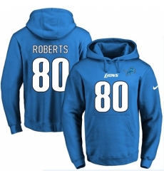 NFL Mens Nike Detroit Lions 80 Michael Roberts Blue Name Number Pullover Hoodie NFL Mens Nike Detroit Lions 80 Michael Roberts Blue Name Number Pullover Hoodie