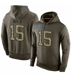 NFL Nike Detroit Lions 15 Golden Tate III Green Salute To Service Mens Pullover Hoodie NFL Nike Detroit Lions 15 Golden Tate III Green Salute To Service Mens Pullover Hoodie