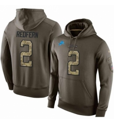 NFL Nike Detroit Lions 2 Kasey Redfern Green Salute To Service Mens Pullover Hoodie NFL Nike Detroit Lions 2 Kasey Redfern Green Salute To Service Mens Pullover Hoodie