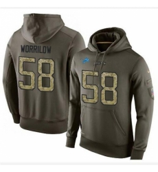 NFL Nike Detroit Lions 58 Paul Worrilow Green Salute To Service Mens Pullover Hoodie NFL Nike Detroit Lions 58 Paul Worrilow Green Salute To Service Mens Pullover Hoodie