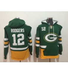 Men Nike Green Bay Packers Aaron Rodgers 12 NFL Winter Thick Hoodie Men Nike Green Bay Packers Aaron Rodgers 12 NFL Winter Thick Hoodie
