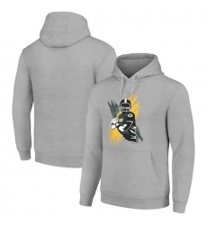 Men Starter Heather Gray Green Bay Packers Player X Fleece Pullover Hoodie Men Starter Heather Gray Green Bay Packers Player X Fleece Pullover Hoodie