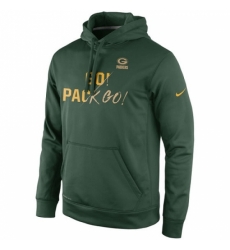 NFL Green Bay Packers Nike Gold Collection KO Pullover Performance Hoodie Green NFL Green Bay Packers Nike Gold Collection KO Pullover Performance Hoodie Green