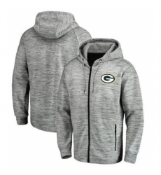 NFL Green Bay Packers Pro Line by Fanatics Branded Space Dye Performance Full Zip Hoodie Heathered Gray NFL Green Bay Packers Pro Line by Fanatics Branded Space Dye Performance Full Zip Hoodie Heathered Gray