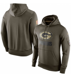 NFL Mens Green Bay Packers Nike Olive Salute To Service KO Performance Hoodie NFL Mens Green Bay Packers Nike Olive Salute To Service KO Performance Hoodie