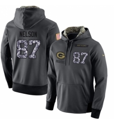 NFL Mens Nike Green Bay Packers 87 Jordy Nelson Stitched Black Anthracite Salute to Service Player Performance Hoodie NFL Mens Nike Green Bay Packers 87 Jordy Nelson Stitched Black Anthracite Salute to Service Player Performance Hoodie