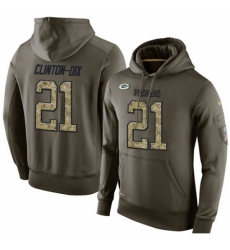 NFL Nike Green Bay Packers 21 Ha Ha Clinton Dix Green Salute To Service Mens Pullover Hoodie NFL Nike Green Bay Packers 21 Ha Ha Clinton Dix Green Salute To Service Mens Pullover Hoodie