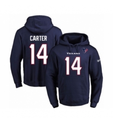 Football Mens Houston Texans 14 DeAndre Carter Navy Blue Name Number Pullover Hoodie Football Mens Houston Texans 14 DeAndre Carter Navy Blue Name Number Pullover Hoodie
