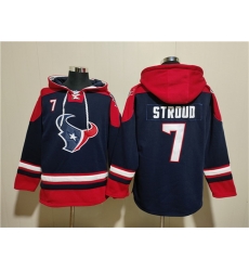 Men Houston Texans 7 C J Stroud Navy Ageless Must Have Lace Up Pullover Hoodie Men Houston Texans 7 C J Stroud Navy Ageless Must Have Lace Up Pullover Hoodie