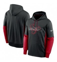 Men Houston Texans Black Color Block Fleece Performance Pullover Hoodie Men Houston Texans Black Color Block Fleece Performance Pullover Hoodie