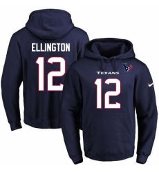 NFL Mens Nike Houston Texans 12 Bruce Ellington Navy Blue Name Number Pullover Hoodie NFL Mens Nike Houston Texans 12 Bruce Ellington Navy Blue Name Number Pullover Hoodie