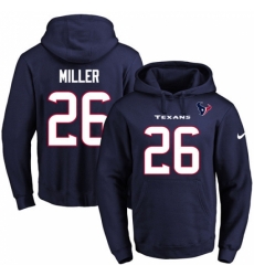 NFL Mens Nike Houston Texans 26 Lamar Miller Navy Blue Name Number Pullover Hoodie NFL Mens Nike Houston Texans 26 Lamar Miller Navy Blue Name Number Pullover Hoodie