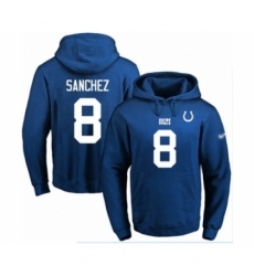 Football Mens Indianapolis Colts 8 Rigoberto Sanchez Royal Blue Name Number Pullover Hoodie Football Mens Indianapolis Colts 8 Rigoberto Sanchez Royal Blue Name Number Pullover Hoodie