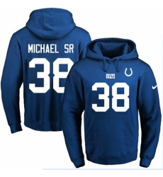 NFL Mens Nike Indianapolis Colts 38 Christine Michael Sr Royal Blue Name Number Pullover Hoodie
