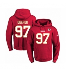 Football Mens Kansas City Chiefs 97 Alex Okafor Red Name Number Pullover Hoodie Football Mens Kansas City Chiefs 97 Alex Okafor Red Name Number Pullover Hoodie