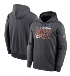 Men Kansas City Chiefs Anthracite 2023 AFC Champions Locker Room Trophy Collection Pullover Hoodie Men Kansas City Chiefs Anthracite 2023 AFC Champions Locker Room Trophy Collection Pullover Hoodie