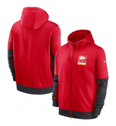 Men Kansas City Chiefs New 2020 Nike Red Black Fan Gear Mascot Performance Full Zip Hoodie Men Kansas City Chiefs New 2020 Nike Red Black Fan Gear Mascot Performance Full Zip Hoodie