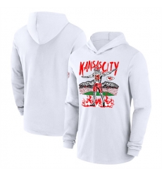 Men Kansas City Chiefs White Performance Pullover Hoodie Men Kansas City Chiefs White Performance Pullover Hoodie