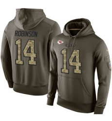 NFL Nike Kansas City Chiefs 14 Demarcus Robinson Green Salute To Service Mens Pullover Hoodie NFL Nike Kansas City Chiefs 14 Demarcus Robinson Green Salute To Service Mens Pullover Hoodie