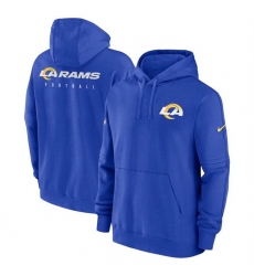 Men Los Angeles Rams Blue Sideline Club Fleece Pullover Hoodie Men Los Angeles Rams Blue Sideline Club Fleece Pullover Hoodie