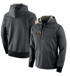 NFL Mens Los Angeles Rams Nike Anthracite Salute to Service Player Performance Hoodie NFL Mens Los Angeles Rams Nike Anthracite Salute to Service Player Performance Hoodie