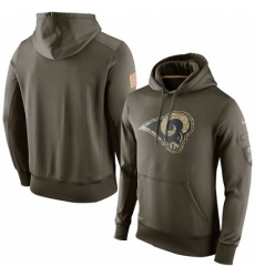 NFL Mens Los Angeles Rams Nike Olive Salute To Service KO Performance Hoodie NFL Mens Los Angeles Rams Nike Olive Salute To Service KO Performance Hoodie