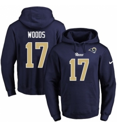 NFL Mens Nike Los Angeles Rams 17 Robert Woods Navy Blue Name Number Pullover Hoodie NFL Mens Nike Los Angeles Rams 17 Robert Woods Navy Blue Name Number Pullover Hoodie
