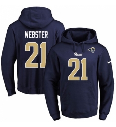 NFL Mens Nike Los Angeles Rams 21 Kayvon Webster Navy Blue Name Number Pullover Hoodie NFL Mens Nike Los Angeles Rams 21 Kayvon Webster Navy Blue Name Number Pullover Hoodie