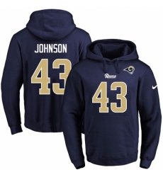 NFL Mens Nike Los Angeles Rams 43 John Johnson Navy Blue Name Number Pullover Hoodie NFL Mens Nike Los Angeles Rams 43 John Johnson Navy Blue Name Number Pullover Hoodie