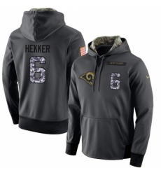 NFL Mens Nike Los Angeles Rams 6 Johnny Hekker Stitched Black Anthracite Salute to Service Player Performance Hoodie NFL Mens Nike Los Angeles Rams 6 Johnny Hekker Stitched Black Anthracite Salute to Service Player Performance Hoodie