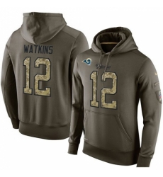 NFL Nike Los Angeles Rams 12 Sammy Watkins Green Salute To Service Mens Pullover Hoodie NFL Nike Los Angeles Rams 12 Sammy Watkins Green Salute To Service Mens Pullover Hoodie