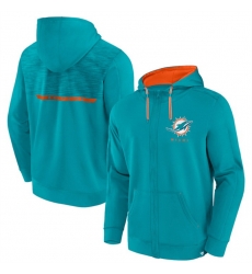 Men Miami Dolphins Aqua Defender Evo Full Zip Hoodie Men Miami Dolphins Aqua Defender Evo Full Zip Hoodie