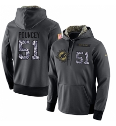 NFL Mens Nike Miami Dolphins 51 Mike Pouncey Stitched Black Anthracite Salute to Service Player Performance Hoodie NFL Mens Nike Miami Dolphins 51 Mike Pouncey Stitched Black Anthracite Salute to Service Player Performance Hoodie