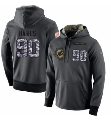 NFL Mens Nike Miami Dolphins 90 Charles Harris Stitched Black Anthracite Salute to Service Player Performance Hoodie NFL Mens Nike Miami Dolphins 90 Charles Harris Stitched Black Anthracite Salute to Service Player Performance Hoodie