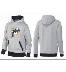 NFL Mens Nike Miami Dolphins Logo Pullover Hoodie GreyBlack NFL Mens Nike Miami Dolphins Logo Pullover Hoodie GreyBlack