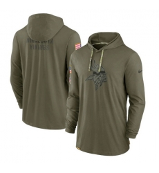 Men Minnesota Vikings 2022 Olive Salute To Service Tonal Pullover Hoodie Men Minnesota Vikings 2022 Olive Salute To Service Tonal Pullover Hoodie