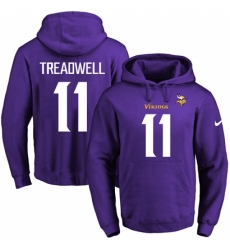 NFL Mens Nike Minnesota Vikings 11 Laquon Treadwell Purple Name Number Pullover Hoodie NFL Mens Nike Minnesota Vikings 11 Laquon Treadwell Purple Name Number Pullover Hoodie