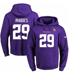 NFL Mens Nike Minnesota Vikings 29 Xavier Rhodes Purple Name Number Pullover Hoodie NFL Mens Nike Minnesota Vikings 29 Xavier Rhodes Purple Name Number Pullover Hoodie