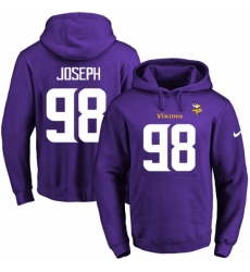 NFL Mens Nike Minnesota Vikings 98 Linval Joseph Purple Name Number Pullover Hoodie NFL Mens Nike Minnesota Vikings 98 Linval Joseph Purple Name Number Pullover Hoodie